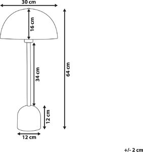 Lampa stołowa Beliani Lampa stołowa metalowa miedziana MACASIA 7