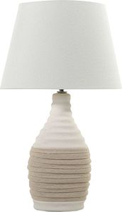 Lampa stołowa Beliani Lampka nocna porcelanowa beżowa TORMES 1