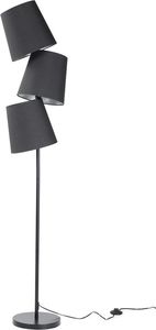 Lampa podłogowa Beliani Lampa podłogowa metalowa czarna RIO GRANDE 1