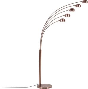 Lampa podłogowa Beliani Lampa podłogowa regulowana metalowa miedziana FLINDERS 1