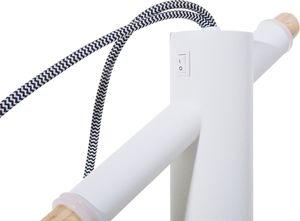 Lampa podłogowa Beliani Lampa podłogowa regulowana drewniana biała OWENS 4