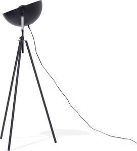 Lampa podłogowa Beliani Lampa podłogowa metalowa czarno-złota THAMES 5