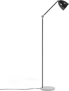 Lampa podłogowa Beliani Lampa podłogowa regulowana metalowa czarna CHANZA 1