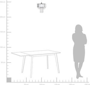 Lampa wisząca Beliani Żyrandol kryształowy przeźroczysty ADORN 2