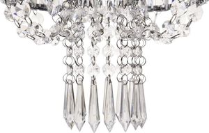 Lampa wisząca Beliani Żyrandol kryształowy przeźroczysty ADORN 5