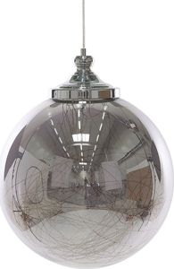 Lampa wisząca Beliani Lampa wisząca szklana srebrna BENI duża 1