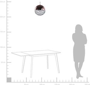 Lampa wisząca Beliani Lampa wisząca metalowa miedziana PADMA 2
