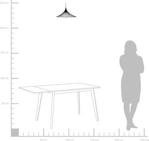 Lampa wisząca Beliani Lampa wisząca metalowa czarna GIONA 2