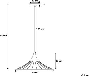 Lampa wisząca Beliani Lampa wisząca metalowa czarna GIONA 6