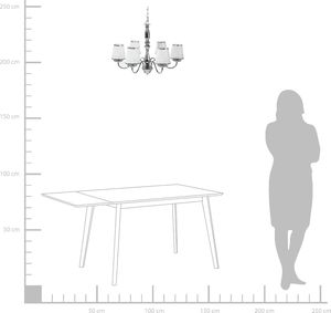 Lampa wisząca Beliani Żyrandol metalowy srebrny BRADANO 2