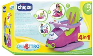 Chicco CHICCO Jeździdło 4W1 różowe - 607031 1