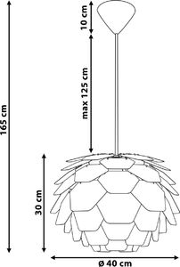 Lampa wisząca Beliani Lampa wisząca niebieska SEGRE 6