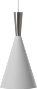 Lampa wisząca Beliani Lampa wisząca metalowa biało-srebrna TAGUS 1