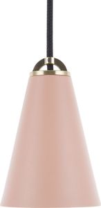 Lampa wisząca Beliani Lampa wisząca metalowa różowa CARES 1