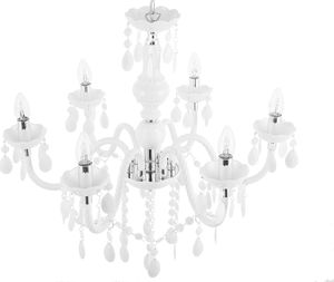 Lampa wisząca Beliani Żyrandol metalowy biały KALANG L 4