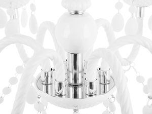 Lampa wisząca Beliani Żyrandol metalowy biały KALANG L 6