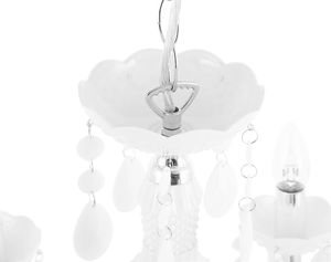 Lampa wisząca Beliani Żyrandol metalowy biały KALANG L 7