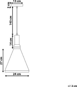 Lampa wisząca Beliani Lampa wisząca metalowa biała MACKENZIE 5