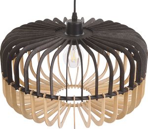 Lampa wisząca Beliani Lampa wisząca jasne drewno czarny SOUS 4