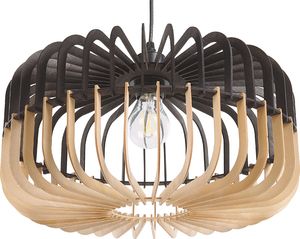 Lampa wisząca Beliani Lampa wisząca jasne drewno czarny SOUS 5