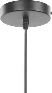 Lampa wisząca Beliani Lampa wisząca jasne drewno czarny SOUS 7