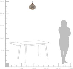 Lampa wisząca Beliani Lampa wisząca szklana złota MADON 2