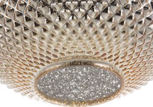 Lampa wisząca Beliani Lampa wisząca szklana złota MADON 3