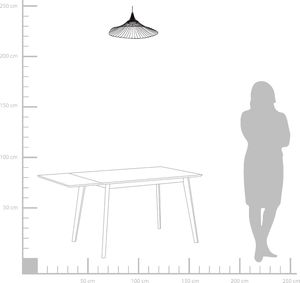 Lampa wisząca Beliani Lampa wisząca metalowa czarna MAZARO 2