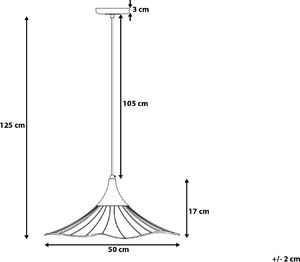 Lampa wisząca Beliani Lampa wisząca metalowa czarna MAZARO 4