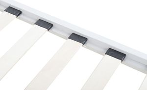 Beliani Łóżko metalowe 140 x 200 cm białe RODEZ 6