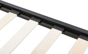 Beliani Łóżko metalowe 140 x 200 cm czarne RODEZ 5