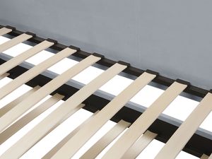 Beliani Łóżko wysuwane welurowe 90 x 200 cm jasnoszare TROYES 6