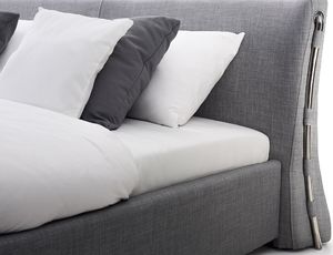 Beliani Łóżko tapicerowane 160 x 200 cm szare PARIS 3