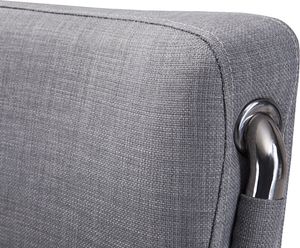 Beliani Łóżko tapicerowane 160 x 200 cm szare PARIS 5