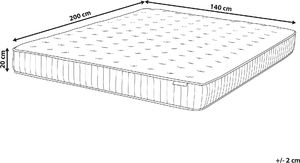 Beliani Materac kieszeniowy 140 x 200 cm twardy DREAM 8