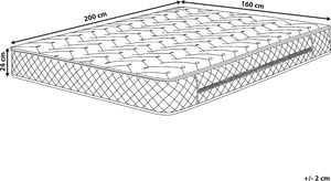 Beliani Materac kieszeniowy 160 x 200 cm twardy GLORY 9