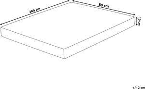 Beliani Materac piankowy 80 x 200 cm PICCOLO 7