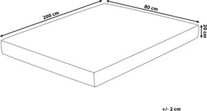 Beliani Materac memory foam 80 x 200 cm twardy GLEE 5