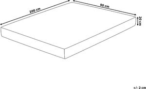 Beliani Materac memory foam 90 x 200 cm twardy GLEE 5