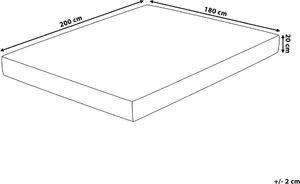 Beliani Materac memory foam 180 x 200 cm twardy GLEE 5