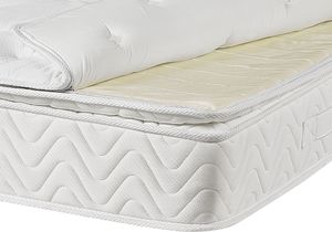 Beliani Materac kieszeniowy memory foam ze zdejmowalnym pokrowcem 140 x 200 cm LUXUS 5