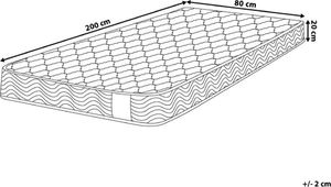Beliani Materac kieszeniowy 80 x 200 cm BLISS 9
