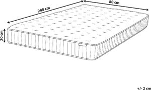 Beliani Materac kieszeniowy 80 x 200 cm DREAM 8