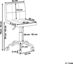 Krzesło biurowe Beliani Marion Czarne 9