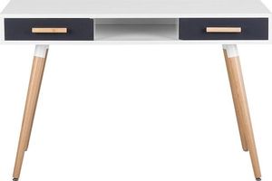 Biurko Beliani Frisco Biało-Beżowe 120 cm x 50 cm 3