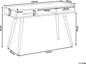Biurko Beliani Frisco Biało-Beżowe 120 cm x 50 cm 9