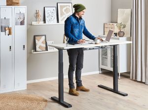 Biurko Beliani Destin II Białe 160 cm x 110 cm 2