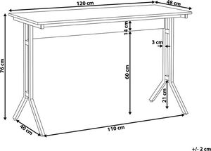 Biurko Beliani Creek Brązowe 120 cm x 48 cm 7