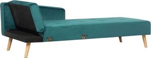 Beliani Narożnik welurowy lewostronny rozkładany zielony VADSO 6