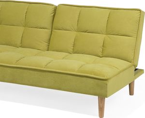 Beliani Sofa rozkładana zielona SILJAN 6